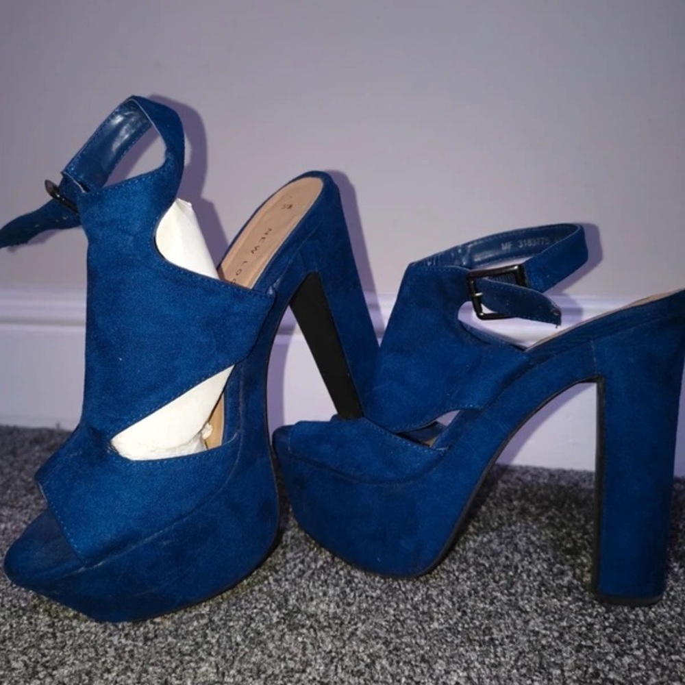 New Look Vibrant Blue Platform Heels